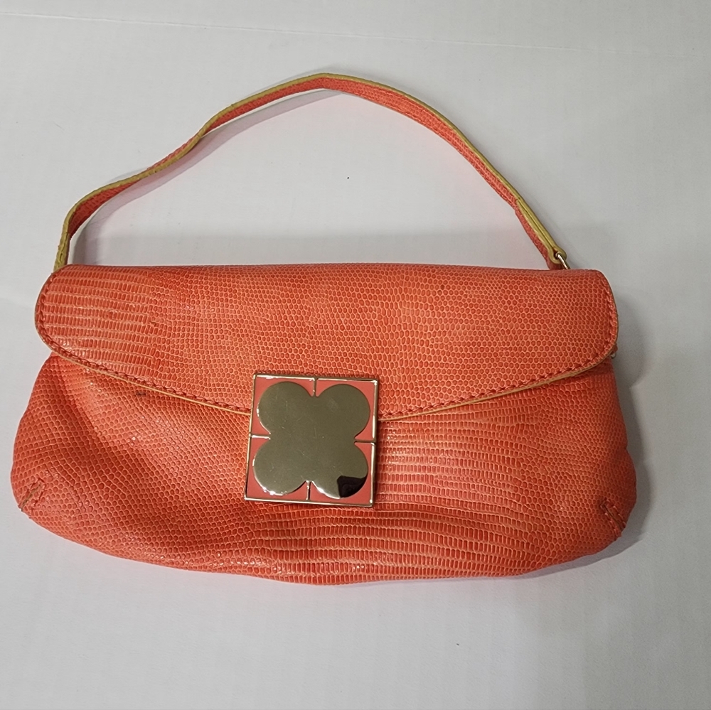 Liz Claiborne Coral Orange Convertible Handbag/Wristlet